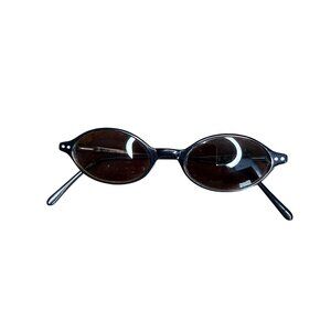 Marchon Oval Sunglasses With Brown Lenses, Made In Italy